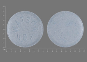 Pill WATSON 407 Blue Round is Lisinopril
