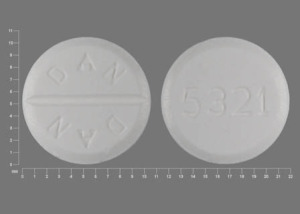 Pill DAN DAN 5321 White Round is Primidone