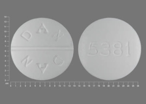Pill 5381 DAN DAN White Round is Methocarbamol