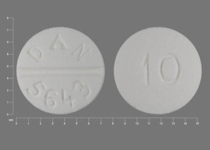 Pill 10 DAN 5643 White Round is Minoxidil