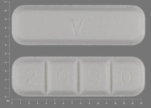 Pill 2 0 9 0 V White Rectangle is Alprazolam