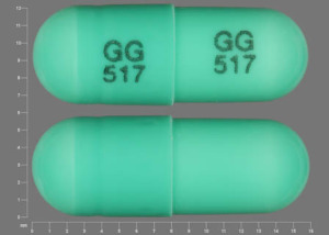 Pill GG 517 Green Capsule-shape is Indomethacin