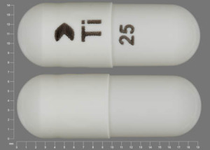 Pill > Ti 25 White Capsule/Oblong is Topiramate (Sprinkle)