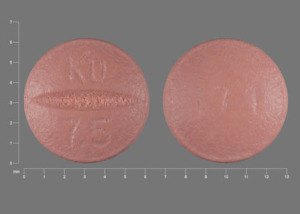 Pill 171 KU 7.5 Pink Round is Moexipril Hydrochloride