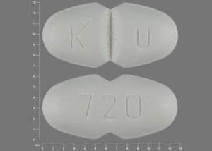 Pill K U 720 White Figure eight-shape is Hydrochlorothiazide and Moexipril Hydrochloride