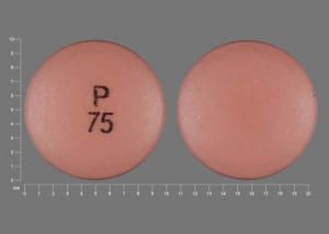Pill P 75 Brown Round is Diclofenac Sodium Delayed Release