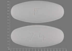 Pill F 74 White Oval is Hydrochlorothiazide and Losartan Potassium