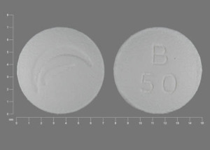Pill Logo B 50 White Round is Bicalutamide