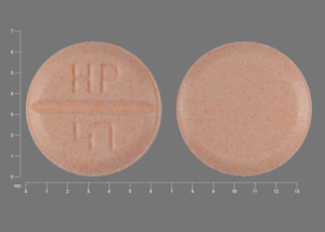 Pill HP 47 Orange Round is Hydrochlorothiazide