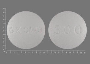 Pill 300 GX CW3 White Round is Retrovir