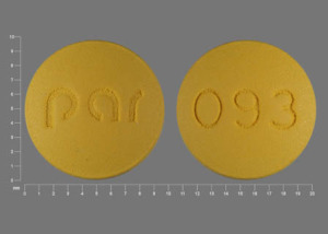 Pill par 093 Yellow Round is Doxycycline Monohydrate