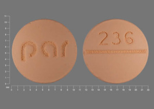 Pill par 236 Peach Round is Doxycycline Monohydrate