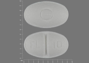 Pill G FL 10 White Elliptical/Oval is Fluoxetine Hydrochloride