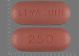 Pill LEVAQUIN 250 Pink Oval is Levaquin