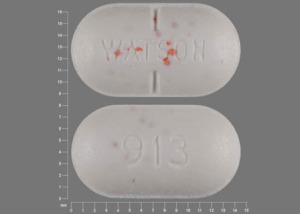 Pill WATSON 913 White Capsule-shape is Norco