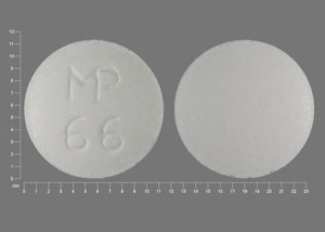 Pill MP 66 White Round is Quinidine gluconate extended release