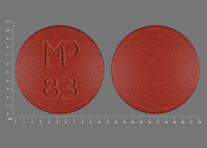 Pill MP 83 Brown Round is Nystatin