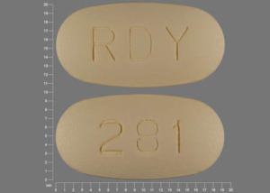 Pill RDY 281 Yellow Capsule/Oblong is Levofloxacin