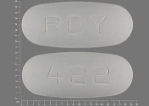 Pill RDY 422 White Elliptical/Oval is Ciprofloxacin Hydrochloride Extended Release