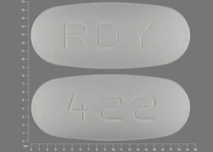 Pill RDY 422 White Oval is Ciprofloxacin Hydrochloride Extended Release