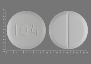 Pill 104 White Round is Bethanechol Chloride