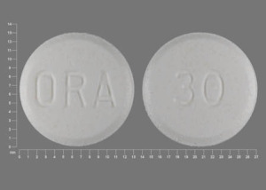 Pill ORA 30 White Round is Orapred ODT