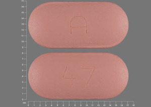 Pill A 47 Pink Capsule-shape is Glyburide and Metformin Hydrochloride