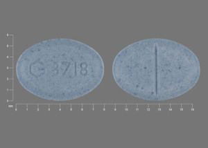Pill G 3718 Blue Oval is Triazolam