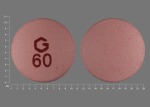 Nifedipine extended release 60 mg G 60