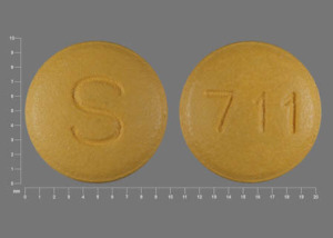 Pill S 711 Yellow Round is Topiramate