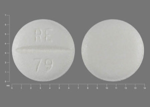 Pill RE 79 White Round is Metoprolol Tartrate