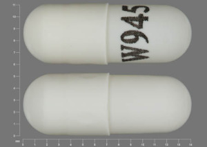 Pill W945 White Capsule-shape is Zonisamide