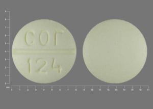 Pill cor 124 Yellow Round is Glyburide