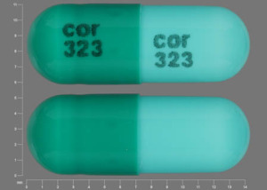 Pill cor 323 cor 323 Green Capsule/Oblong is Zaleplon