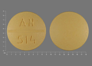 Pill AN 514 Yellow Round is Spironolactone Hydrochloride