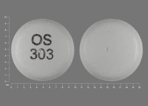 Pill OS 303 White Round is Venlafaxine Hydrochloride Extended Release