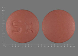 Pill Sx Brown Round is Xifaxan