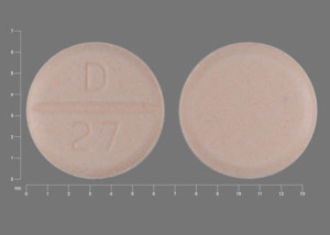 Pill D 27 Pink Round is Hydrochlorothiazide