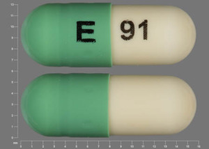 E 91 Pill Images Green White Capsule Shape