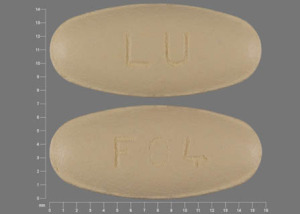 Pill LU F04 Yellow Elliptical/Oval is Quinapril Hydrochloride
