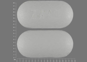 Pill ZA49 White Capsule/Oblong is Mycophenolate Mofetil