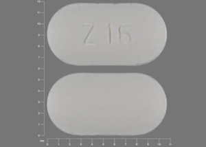 Pill Z16 White Capsule/Oblong is Losartan Potassium