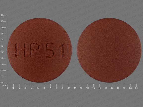 Pill HP51 Brown Round is Nystatin