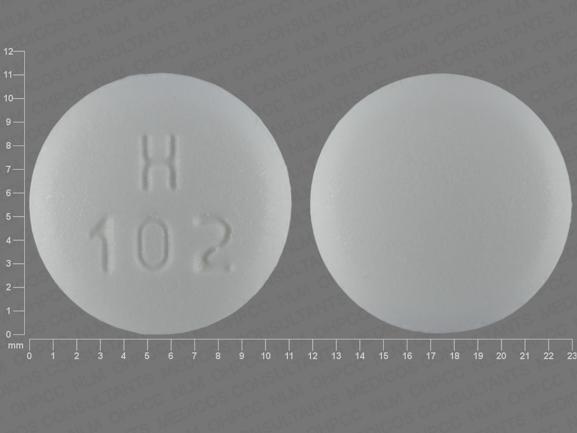 Pill Imprint H 102 (Metformin Hydrochloride 500 mg)