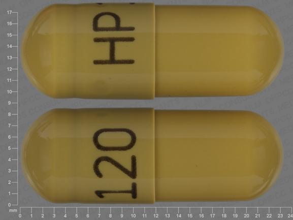 Pill HP 120 Green Capsule/Oblong is Acetazolamide Extended Release