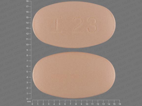 Pill I 23 Orange Oval is Glyburide and Metformin Hydrochloride
