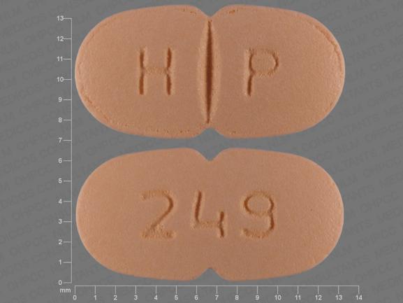 Pill H P 249 Orange Oval is Venlafaxine Hydrochloride