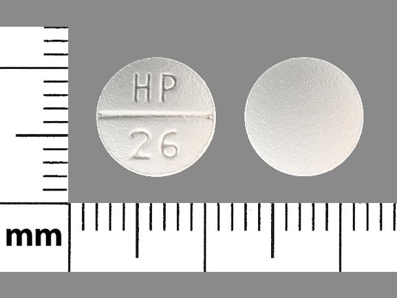 Pill HP 26 White Round is Verapamil Hydrochloride