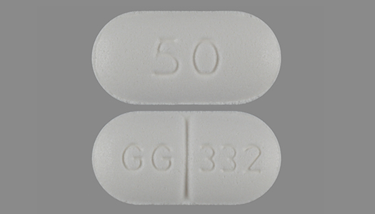 GG 332 50 Pill White Oval - Pill Identifier