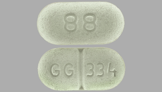 Pill GG 334 88 Green Oval is Levo-T